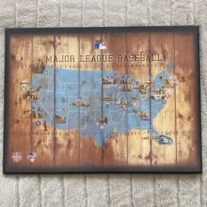 MLB Major League Baseball Map Art